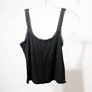 SKIMS Lace Cami w/ Rose Black Small